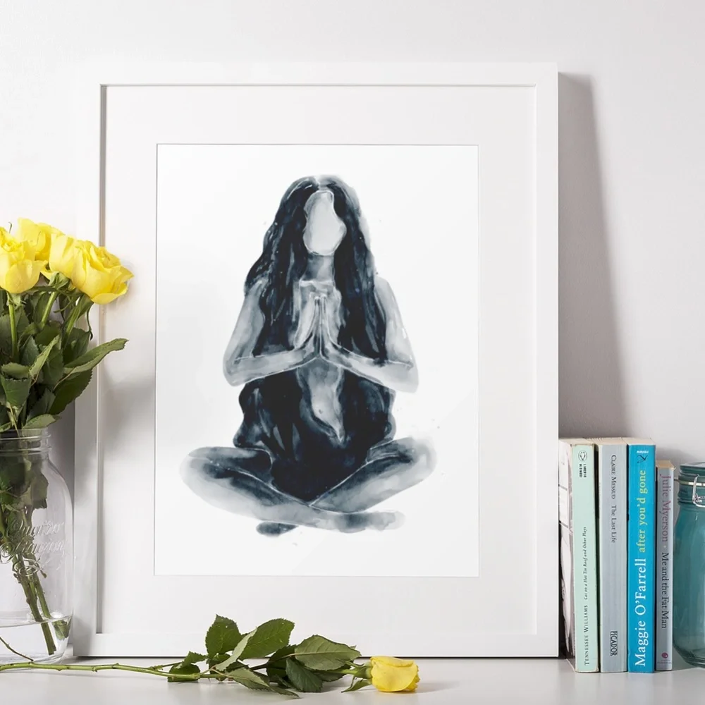 Watercolor Abstract Nude Woman Portrait Print Poster Unframed - Picture 6 of 9